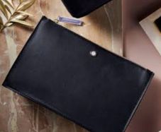 Emirates x Bvlgari leather toiletry make up bag
