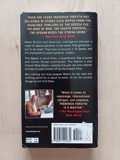 The Afghan by Frederick Forsyth (Espionage Spy Thriller Paperback, US Edition 2007)