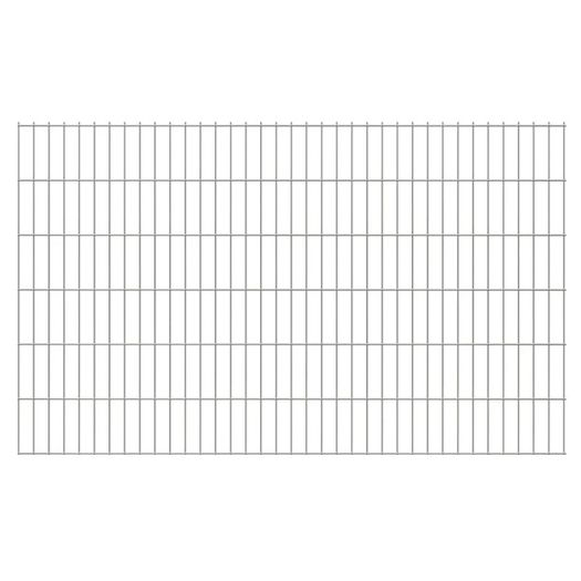 2D Garden Fence Panels & Posts 2008x1030 mm 10 m Silver