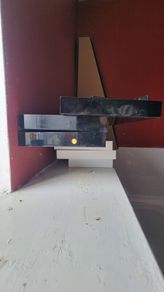 black floating shelves