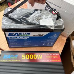 Emergency power pack 12v battery to 220v recharging kit