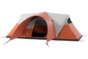 3000mm Waterproof Camping Tent for 5-6 Man, Family Tent with Porch and Sewn in Groundsheet, Portable with Bag, Orange