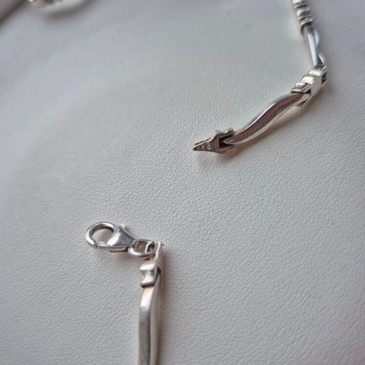 Colier sterling silver with stones pink very good condition