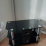 Tv Table /Unit  Black Glass Image 4