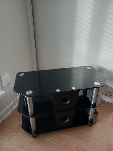 Tv Table /Unit  Black Glass