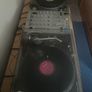 Technics 12/10s and mixer and 150 vinyl records Image 2