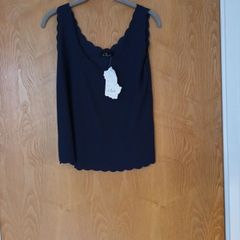 Bebo Sleevless  Navy Top/Cami.  S. M/L - 14.  B.N.W.T