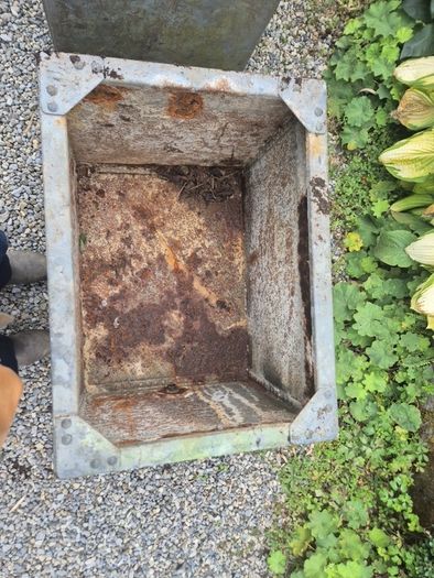 Galvanised rivet vintage water tanks