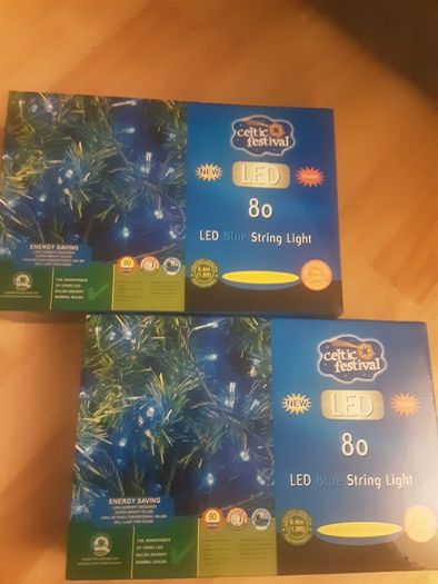 Christmas Lights .. 80 Blue Led x 2 at 14euro each or 22.00euro for Both .. Heavily