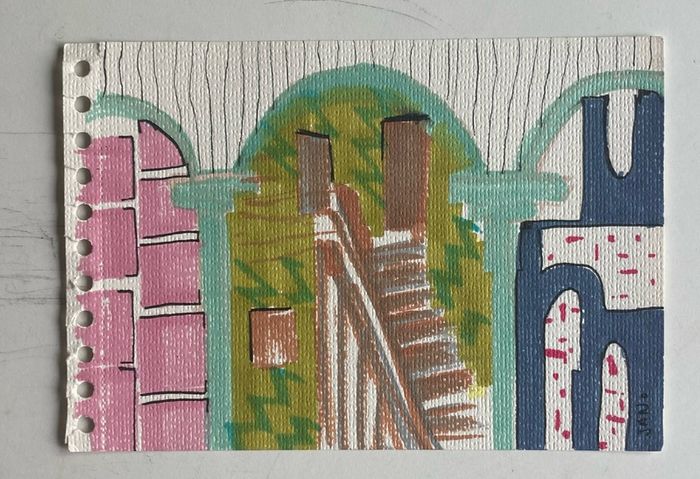 Original art Marrakech Drawing contemporary Irish Art abstract painting
