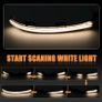Dynamic LED Turn Signal Light Mirror Light for VW Golf Mk7, White & Amber Dual Colours Wing Mirror Indicator Light Replacement for VW Golf Mk7 7.5 7 Gti R (Smoked Lens) Image 3