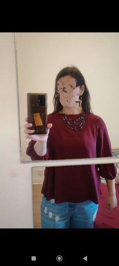 Boohoo Burgundy top Size 8 UK