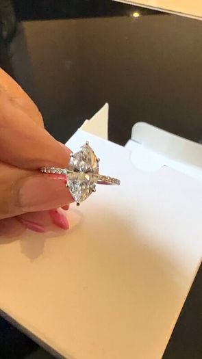 Brand new lab-grown diamond engagement ring