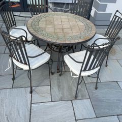 Wrought Iron 6 Seater Patio Set