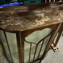 Vintage Bow-Fronted Glazed Display Cabinet. Restoration Project Image 3