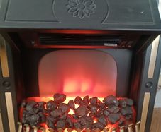electric fire with heating all working