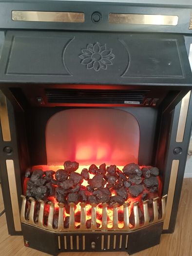 electric fire with heating all working