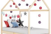 Kids Bed Frame Solid Pine Wood 90x200 cm