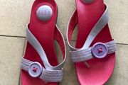 Vintage purple Elle kitten heel sandals