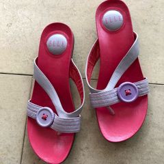 Vintage purple Elle kitten heel sandals