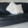 Black leather couch Image 5