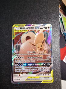 pokemon eevee and snorlax gx tag team