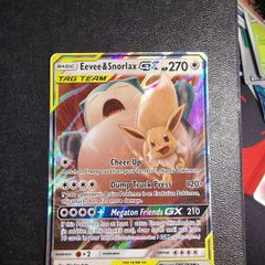 pokemon eevee and snorlax gx tag team