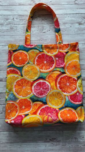 Handmade Tote Bags "Vegan " and "Citrus "