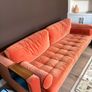 Ashfield 3 Seater Sofa - Orange velvet Image 2