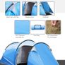 2-3 Man Tunnel Tents w/ Vestibule Camping Tent Porch Air Vents Rainfly Weather-Resistant Shelter Fishing Hiking Festival Shelter Home Image 6