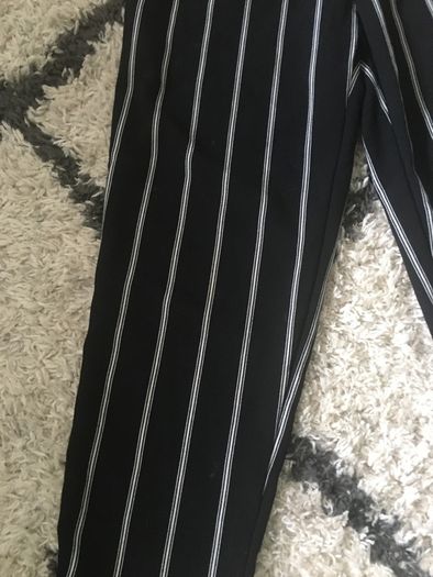 New -H&M Black Pin Striped Trousers