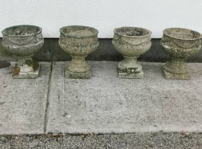 Set of 4 antique planters