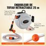 Retractable Hose Reel Water Hose Reel 25m by 1.3cm 180 Swivel Wall Mounted Image 6