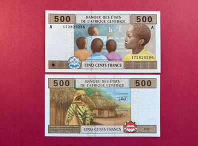 Central African  States  500 Francs. 2002. Pick 406a  ( A ) Gabon    ( Uncirculated )