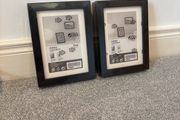 2 RIBBA IKEA picture frames for 5x7" (13x18cm) picture