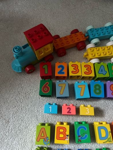 Lego Duplo Train numbers and letters