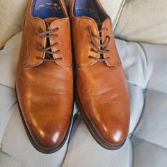 Ted Baker Mens Brown Leather Dress Shoes