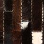 Rug Genuine Leather Patchwork 120x170 cm Stripe Black/White Image 4