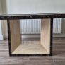 marble dinning table with glass top. Image 3