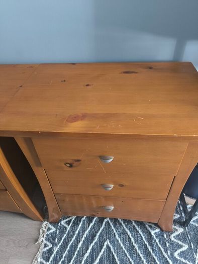 Matching bedside solid wood lockers