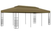 Garden Gazebo 6x3x2.7 m Taupe 180 g/m2