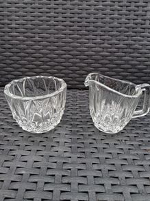Vintage Crystal Milk Jug/Sugar Bowl Set