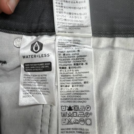 LEVIS 541 Jeans Mens Dark Grey Athletic Tapered Stone Wash W36 L28