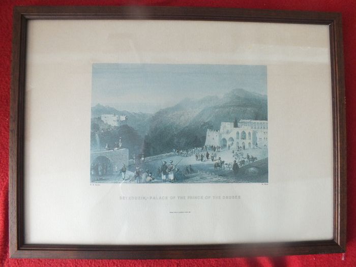 Set of 5 W.H. Bartlett prints - Lebanon scenes.