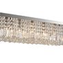Modern Crystal Ceiling Light Square Crystal Chandelier, E14 Base, 80 x 25 x 23cm, for Living Room, Dining Room, Hall, Silve Image 4