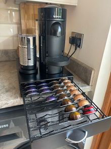 Nespresso Vertuo Machine, Aeroccino 4 & pod holder