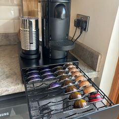 Nespresso Vertuo Machine, Aeroccino 4 & pod holder