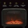 Electric Fireplace, Freestanding or Tabletop, Quiet Electric Stove with LED Flame Effect, 2 Heat Settings, Overheating Protection, 800W/1600W Image 7