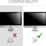 kwmobile Monitor Cover Compatible with Apple iMac 27" / iMac Pro 27" - Dust Cover Computer Screen Protector - Black Image 3
