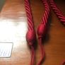 Red curtain tiebacks Image 2